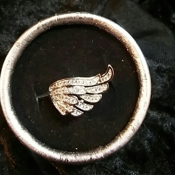 Angel Wing Ring Stamped 925