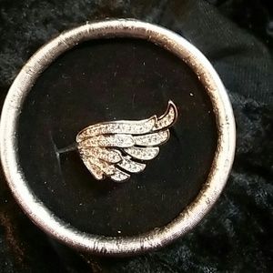 Angel Wing Ring Stamped 925