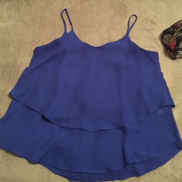 Francesca's Collections Tops - Blue/purple layered top