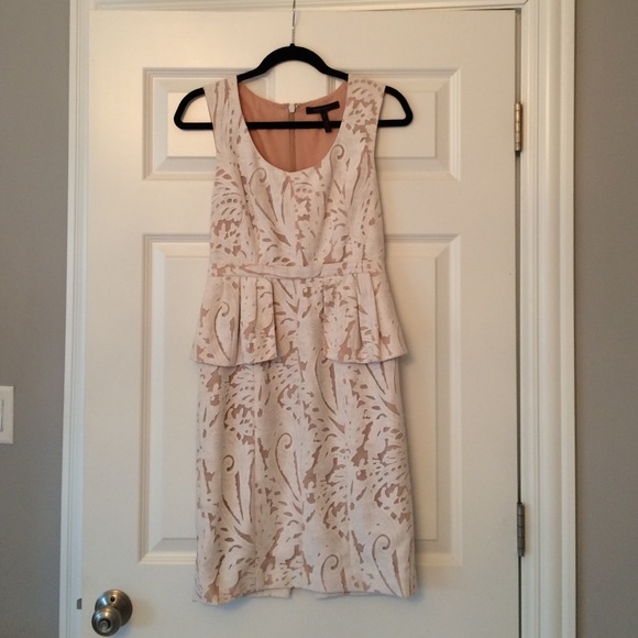 BCBGMAXAZRIA Lace Peplum Dress