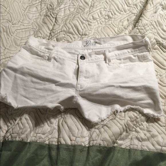 White denim shorts