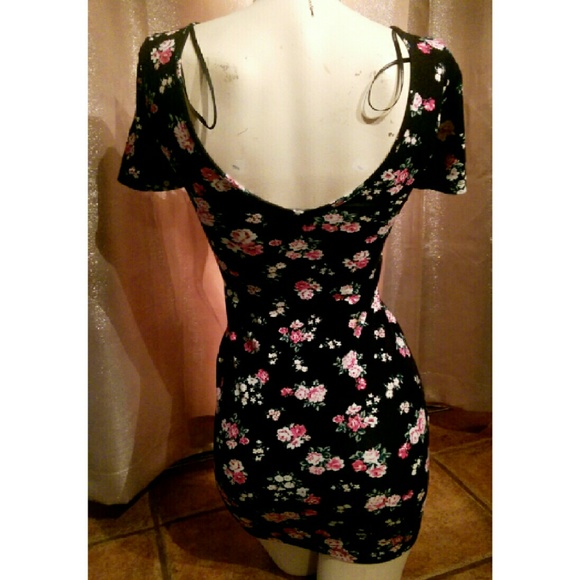 Black floral dress