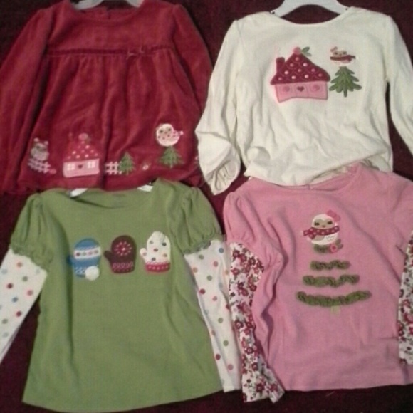 4 gymboree winter tees