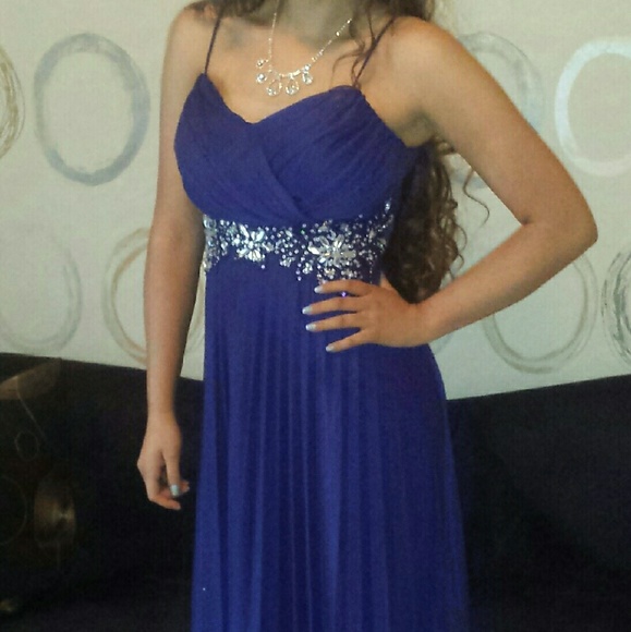 Long Navy Blue Formal Dress