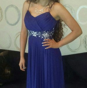 Long Navy Blue Formal Dress