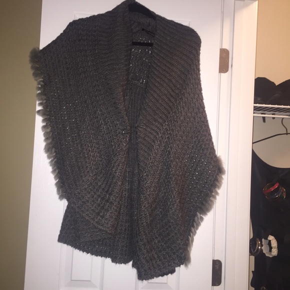 Grey Fall sweater w/ rabbit hair by Pepe Peluso