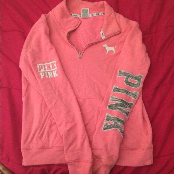 VS PINK HALF ZIP UP