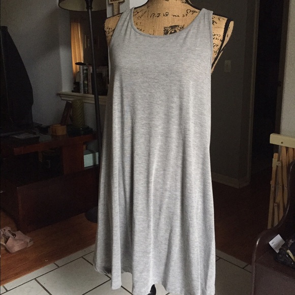 Grey Loose Racerback Dress or Tunic
