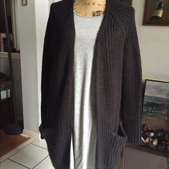 Black Slub CARDIGAN