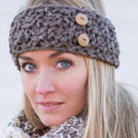 🍂 •new• BLACK KNIT LACE HEAD WARMER - Picture 2 of 2