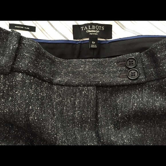 Talbots 6petite black speckled wool silk signature