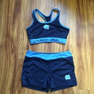 UNC Chapel Hill Sports Bra and Spandex Workout set