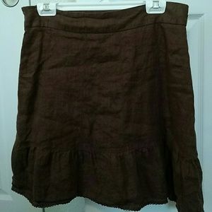 Anthropologie Linen Skirt