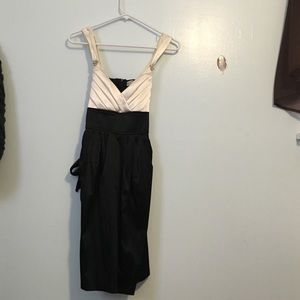 White & black formal dress