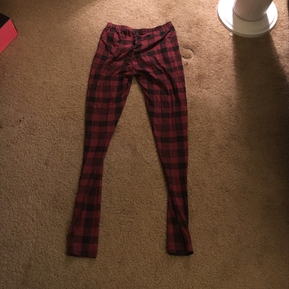 Flannel print leggings
