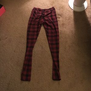 Flannel print leggings