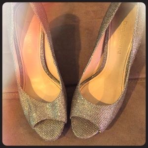 Silver, sparkly size 7 heels