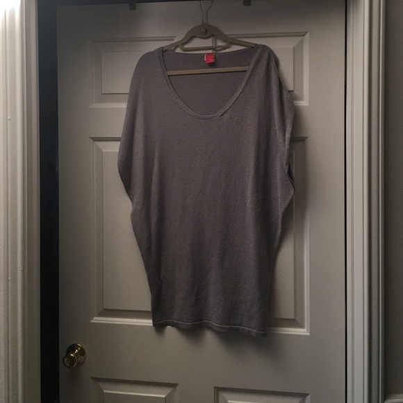 Gray cotton silk cashmere sleeveless sweater