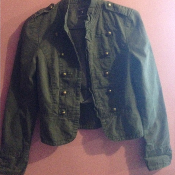 FOREVER 21 green blazer with gold buttons