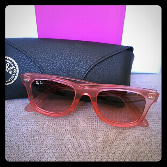 Ray Ban pink icepop wafer sunglasses