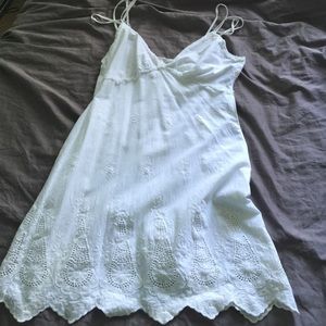 Boho beach sundress in bright white.