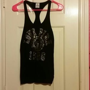 Black vs pink racer tank