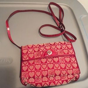 Brighton Red Organizer Shoulder Bag