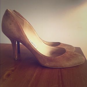Jimmy Choo Nude Suede Pumps size 6.5/36.5