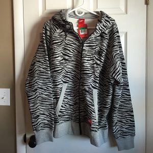 Men's Zebra Nike hoodie-1 hour only