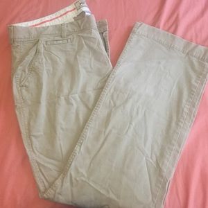 Bootcut khaki pants