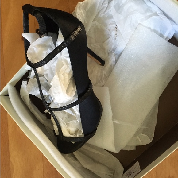 BCBGMaxAzria TStrap Black High Heel Shoes