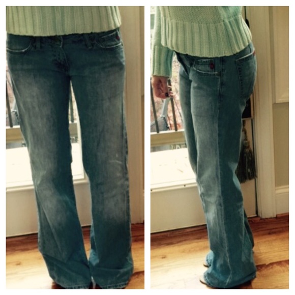 Fossil Denim - Fossil bell bottom jeans Smith streaky indigo 6L