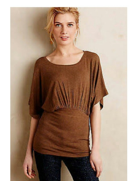 Anthropologie Kimono Ribbed Tee by Bordeaux