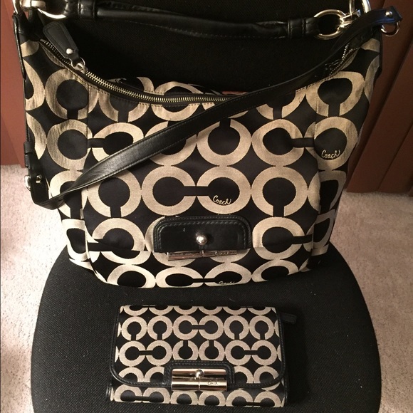 Coach hobo bag with checkbook wallet. Authentic