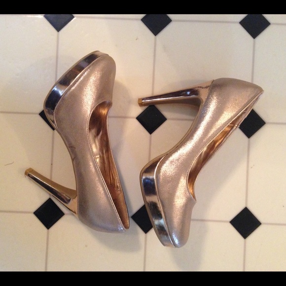 Rampage sparky rose gold heels