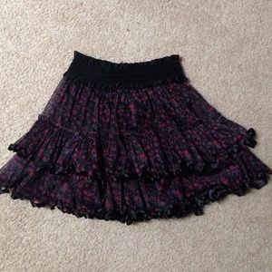 Two tiered ruffle skirt