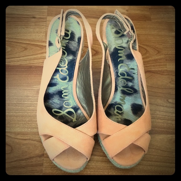 Sam Edelman Wedges in Sherbert Orange