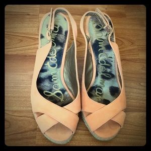 Sam Edelman Wedges in Sherbert Orange