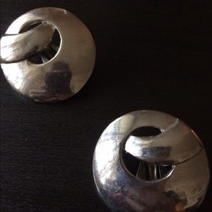Silver vintage clip on earrings