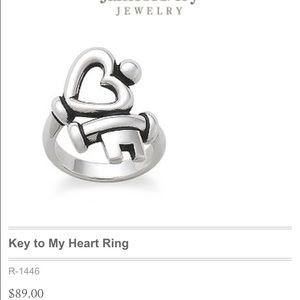 James Avery key to my heart ring