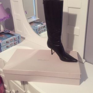 Jimmy Choo knee high chocolate brown boots Sz 40