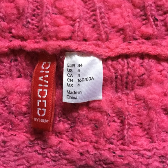 H&M Hot Pink Cropped Sweater - Picture 2 of 3