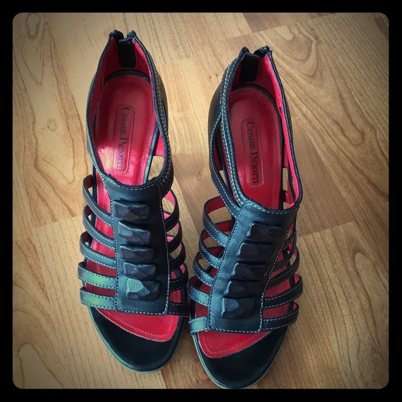 Cesare Paciotti Stunning Black Heels Size 7
