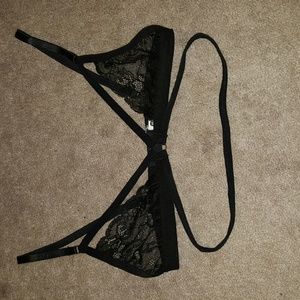 Black lace bra