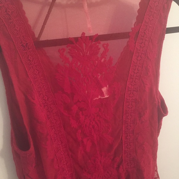 HOST PICK🎉NEW Free People NWT red lace dress - Picture 3 of 4