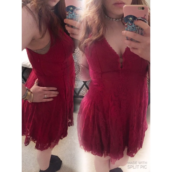 HOST PICK🎉NEW Free People NWT red lace dress - Picture 4 of 4