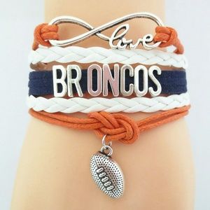 Infinity  Love Broncos football Team Bracelet