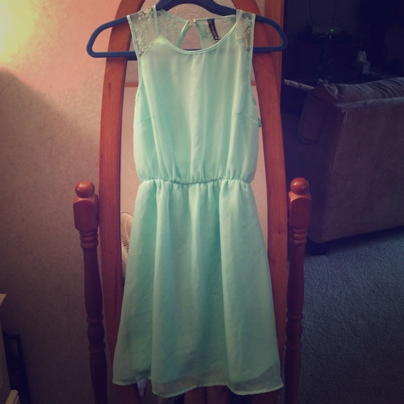 Light Blue Green Dress