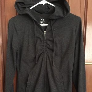 Grey zip up Hoodie
