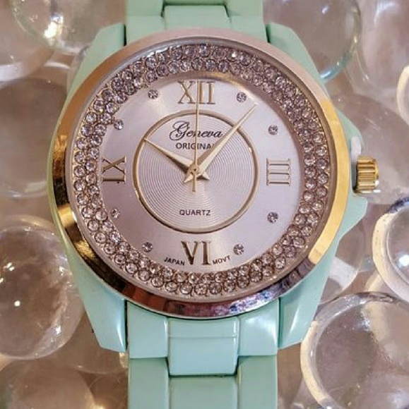 Geneva Accessories - 💚 Original Geneva Quartz Swarovski  Watch Mint